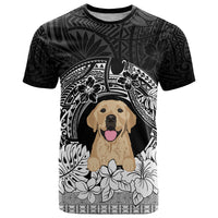 Personalised Dog T Shirt Golden Retriever With Polynesian Tapa Arch - Wonder Print Shop