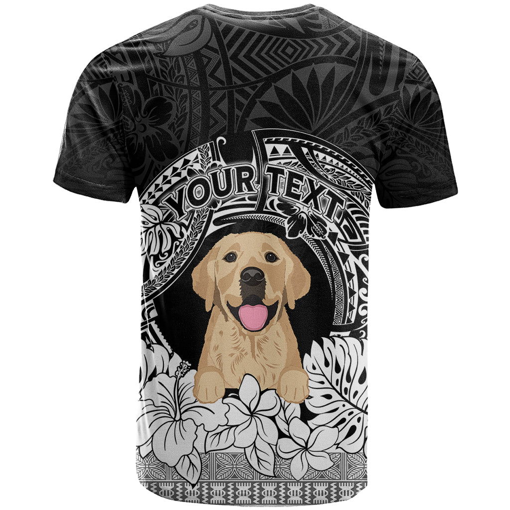 Personalised Dog T Shirt Golden Retriever With Polynesian Tapa Arch - Wonder Print Shop