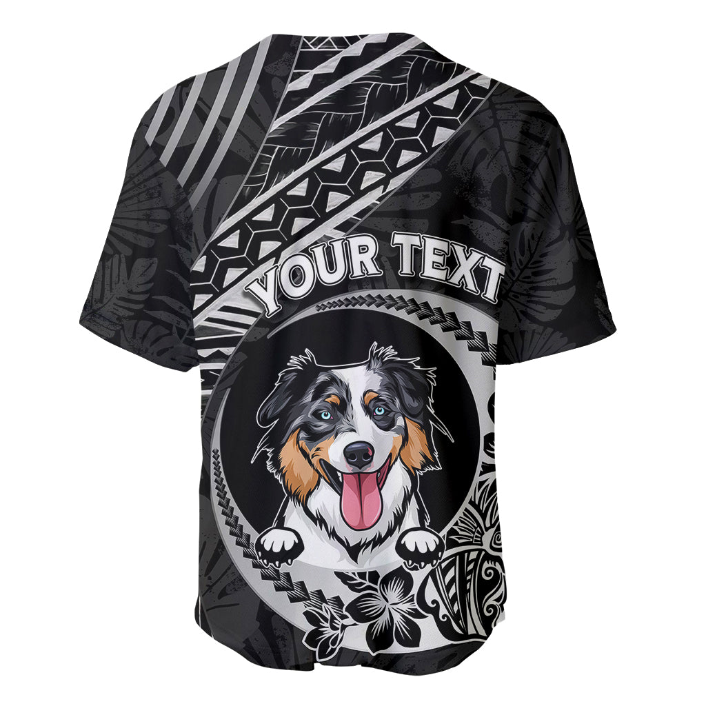 Personalised Polynesian Dog Baseball Jersey With Australian Shepherd - Crescent Style LT7 - Wonder Print Shop