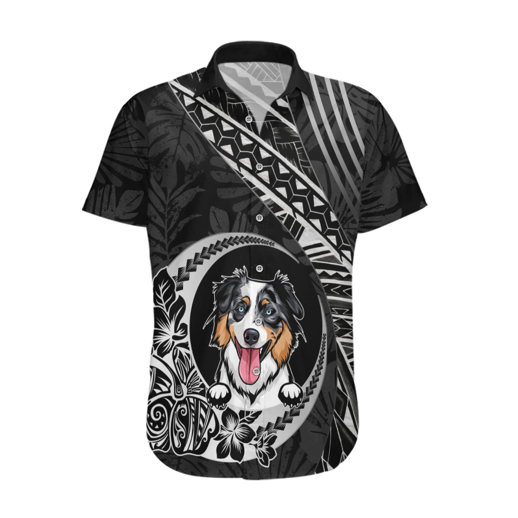 Personalised Polynesian Dog Hawaiian Shirt With Australian Shepherd - Crescent Style - Wonder Print Shop