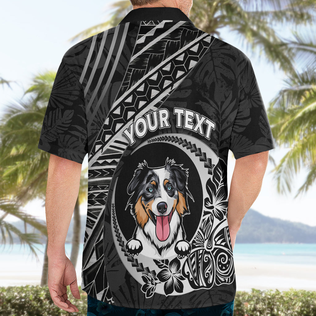 Personalised Polynesian Dog Hawaiian Shirt With Australian Shepherd - Crescent Style - Wonder Print Shop