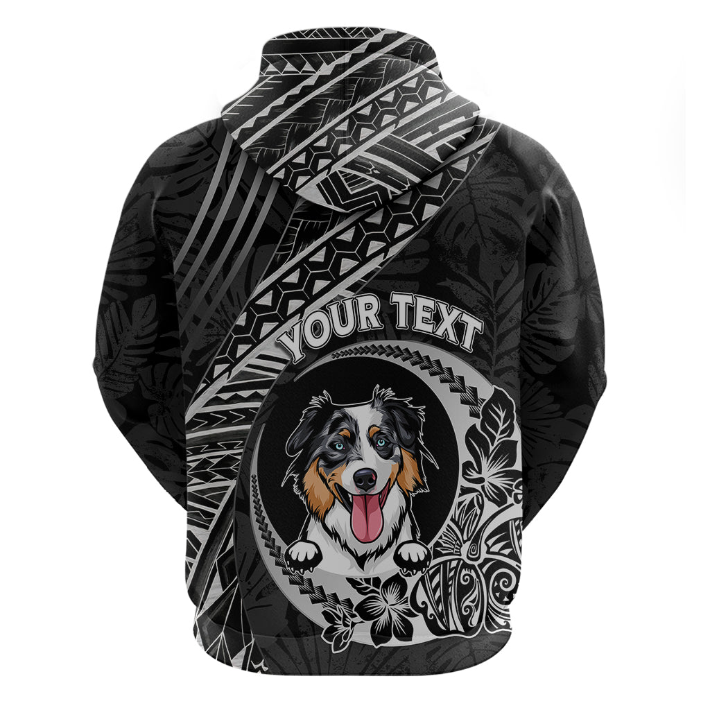 Personalised Polynesian Dog Hoodie With Australian Shepherd - Crescent Style - Wonder Print Shop
