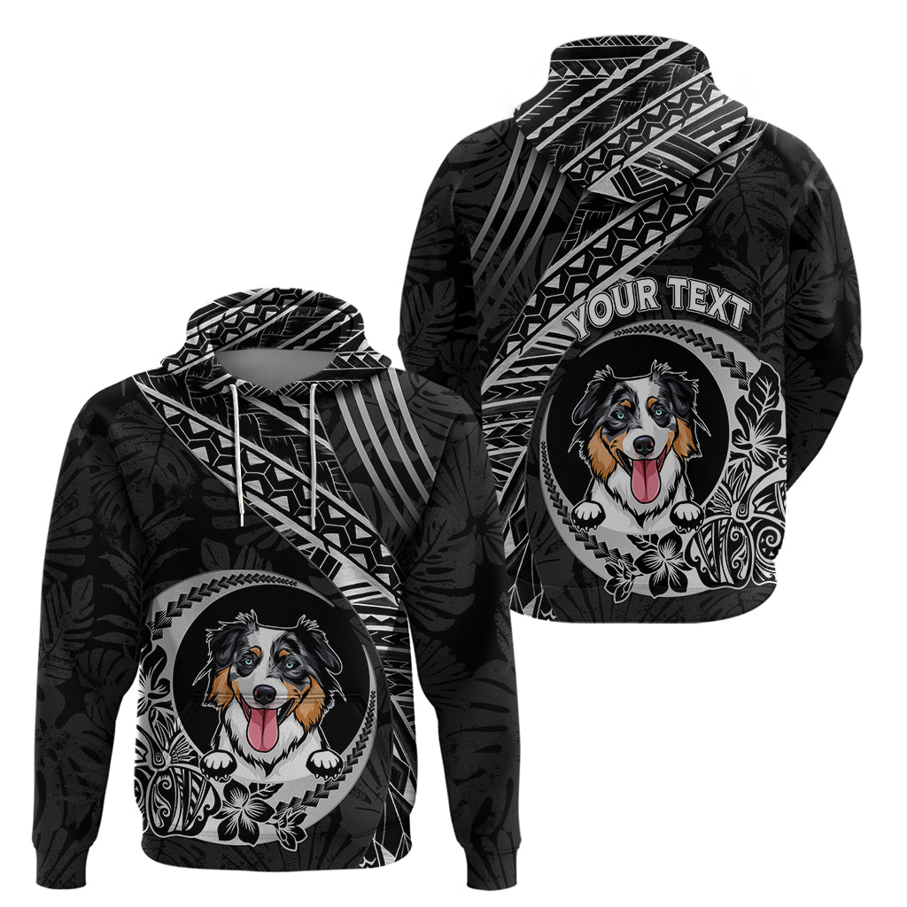Personalised Polynesian Dog Hoodie With Australian Shepherd - Crescent Style - Wonder Print Shop