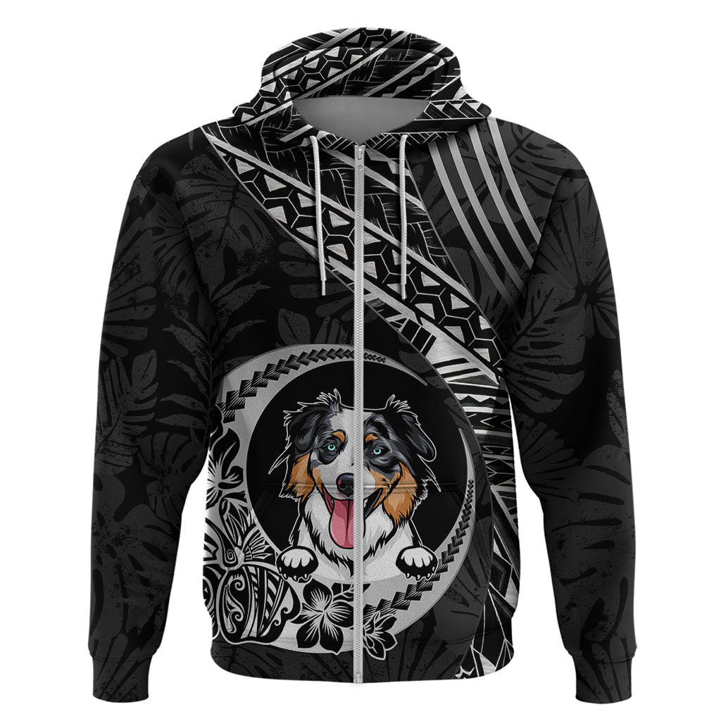 Personalised Polynesian Dog Hoodie With Australian Shepherd - Crescent Style - Wonder Print Shop