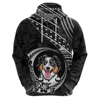 Personalised Polynesian Dog Hoodie With Australian Shepherd - Crescent Style - Wonder Print Shop