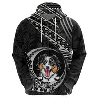Personalised Polynesian Dog Hoodie With Australian Shepherd - Crescent Style - Wonder Print Shop