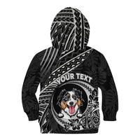 Personalised Polynesian Dog Kid Hoodie With Australian Shepherd - Crescent Style - Wonder Print Shop