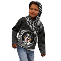 Personalised Polynesian Dog Kid Hoodie With Australian Shepherd - Crescent Style - Wonder Print Shop