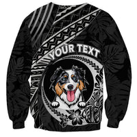 Personalised Polynesian Dog Sweatshirt With Australian Shepherd - Crescent Style - Wonder Print Shop