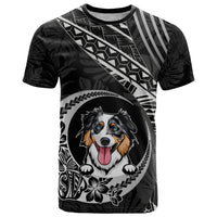 Personalised Polynesian Dog T Shirt With Australian Shepherd - Crescent Style - Wonder Print Shop