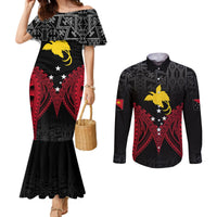 personalised-png-couples-matching-mermaid-dress-and-long-sleeve-button-shirts-papua-motuan-mirror-style