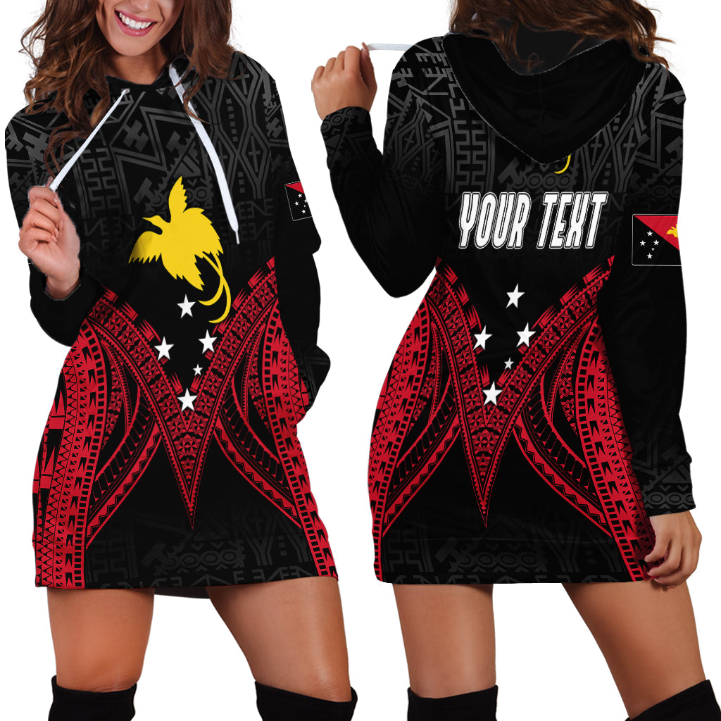 Personalised PNG Hoodie Dress Papua Motuan Mirror Style - Wonder Print Shop