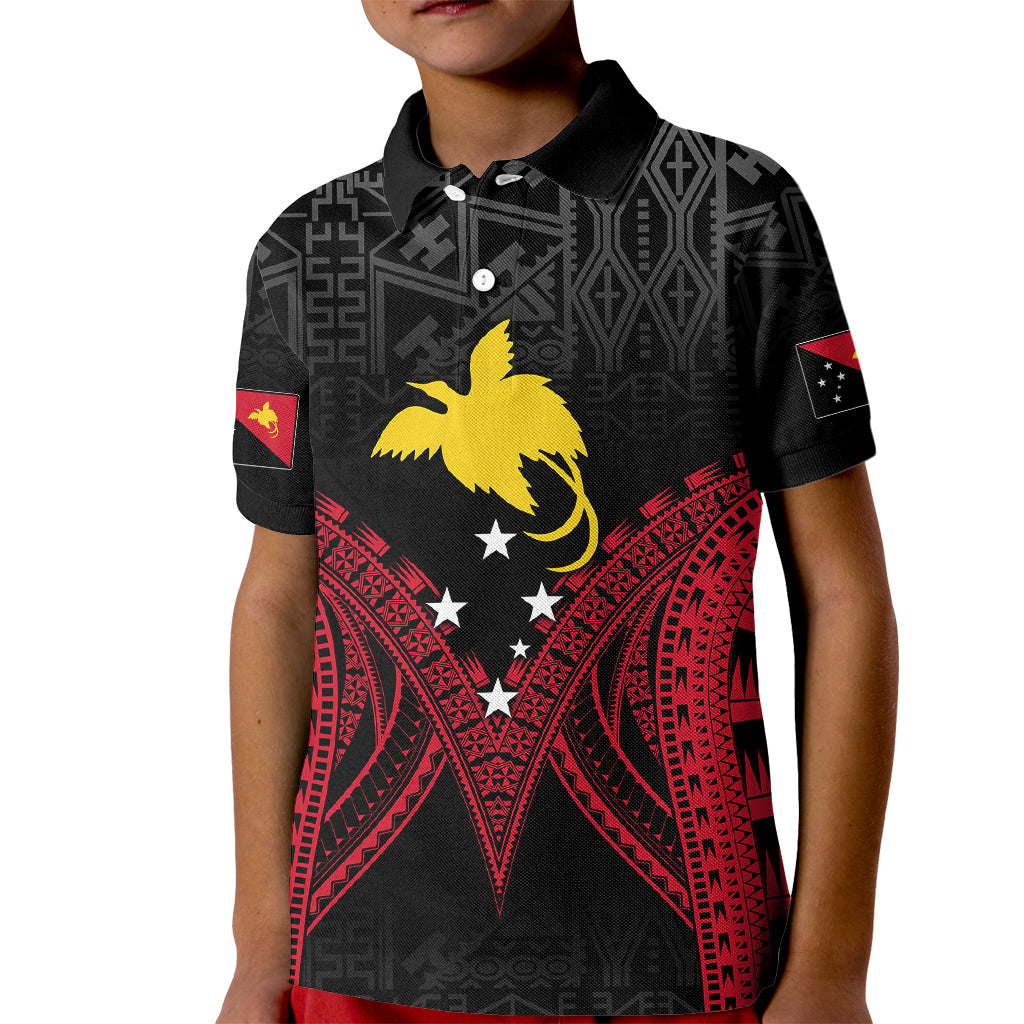 Personalised PNG Kid Polo Shirt Papua Motuan Mirror Style - Wonder Print Shop