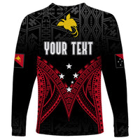 Personalised PNG Long Sleeve Shirt Papua Motuan Mirror Style - Wonder Print Shop