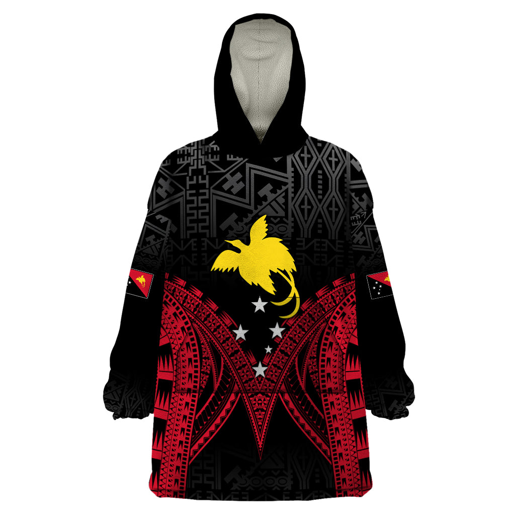 Personalised PNG Wearable Blanket Hoodie Papua Motuan Mirror Style - Wonder Print Shop