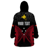 Personalised PNG Wearable Blanket Hoodie Papua Motuan Mirror Style - Wonder Print Shop