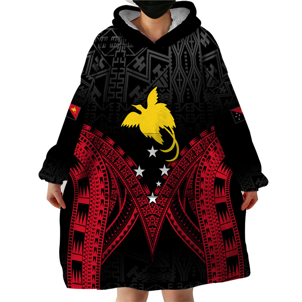 Personalised PNG Wearable Blanket Hoodie Papua Motuan Mirror Style - Wonder Print Shop