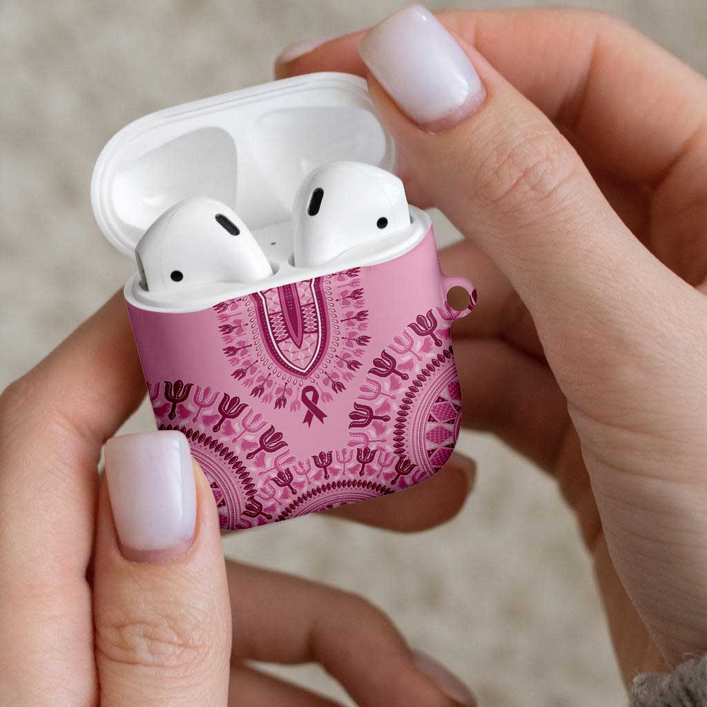 Dashiki Glamorous Pink AirPods Case Breast Cancer Awareness - Wonder Print Shop