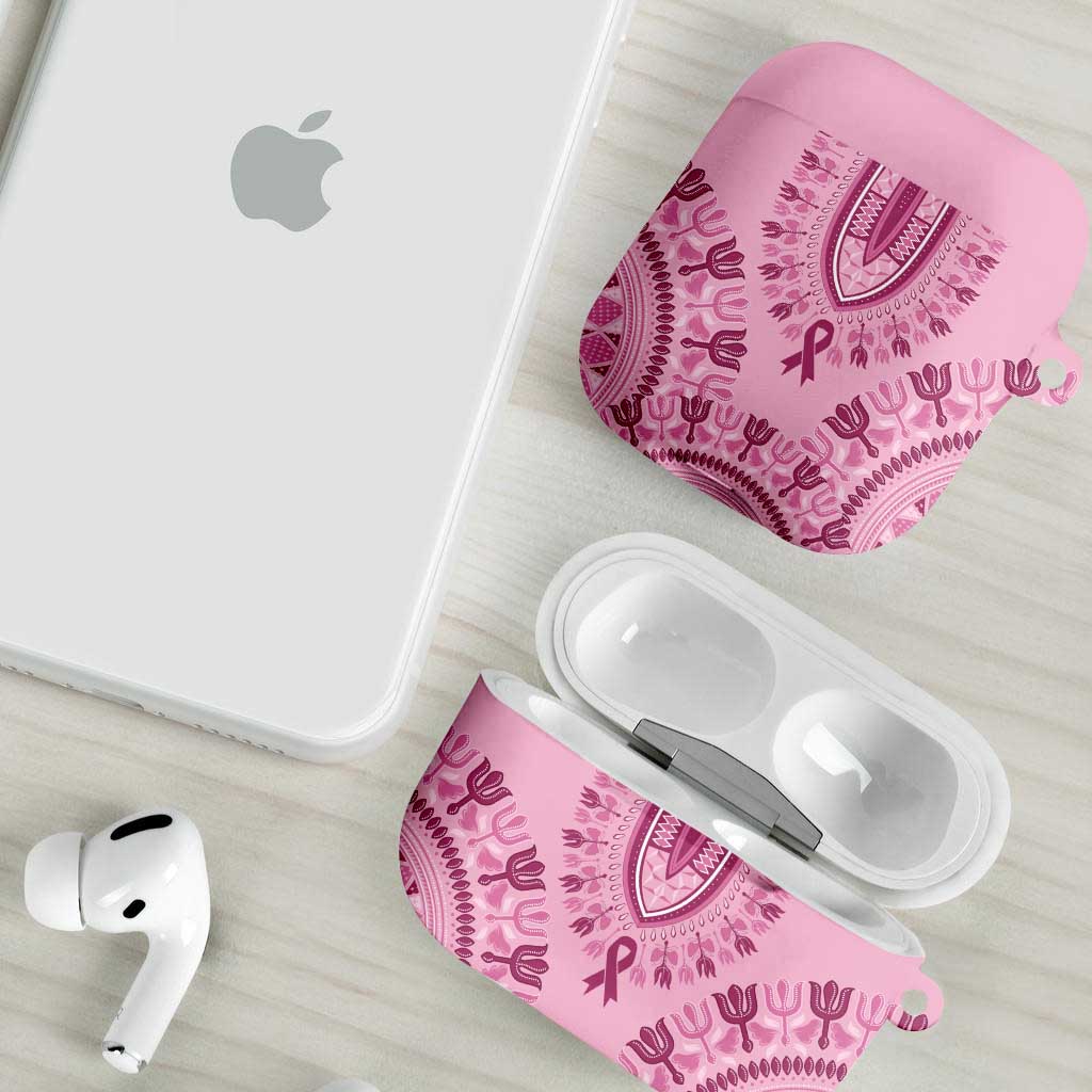 Dashiki Glamorous Pink AirPods Case Breast Cancer Awareness - Wonder Print Shop