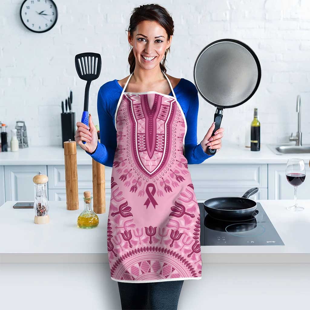 Dashiki Glamorous Pink Apron Breast Cancer Awareness - Wonder Print Shop
