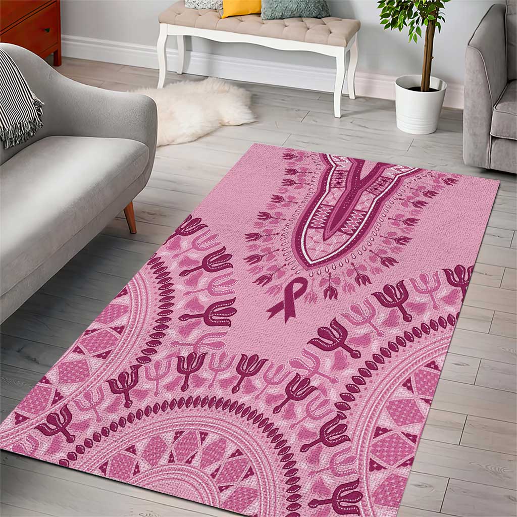 Dashiki Glamorous Pink Area Rug Breast Cancer Awareness - Wonder Print Shop