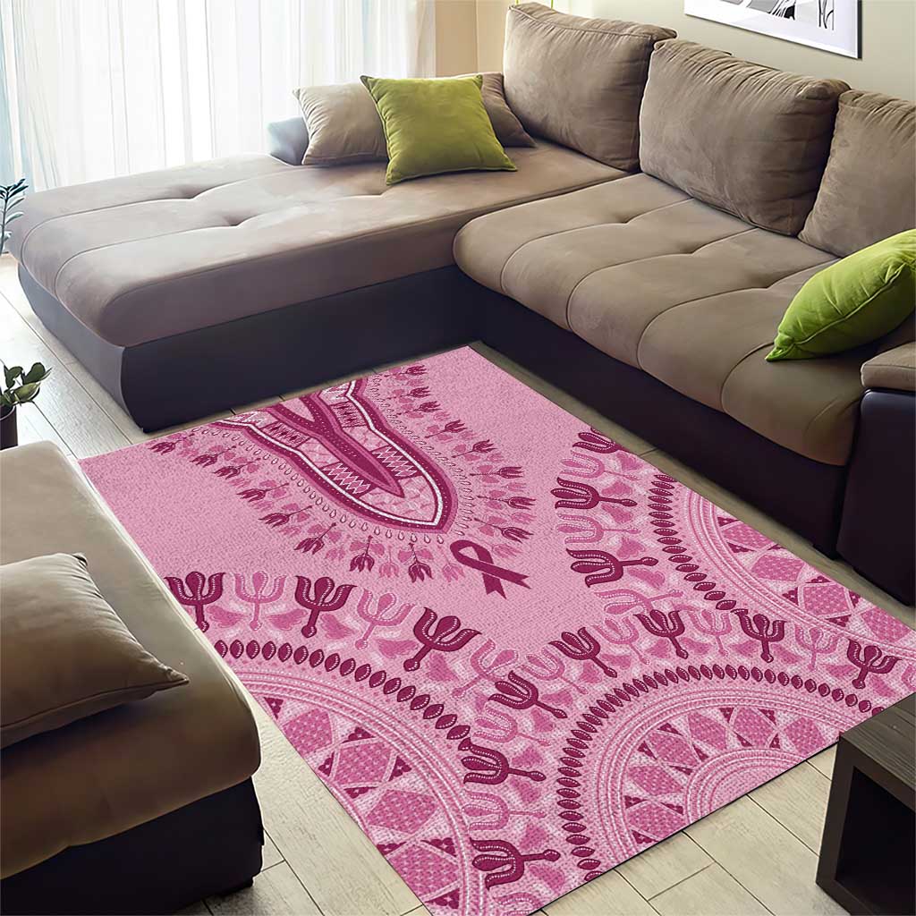 Dashiki Glamorous Pink Area Rug Breast Cancer Awareness - Wonder Print Shop