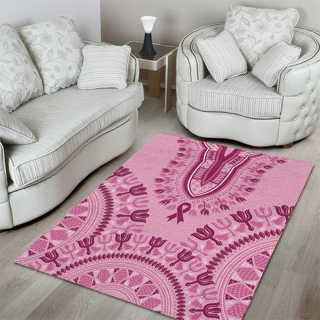 Dashiki Glamorous Pink Area Rug Breast Cancer Awareness - Wonder Print Shop