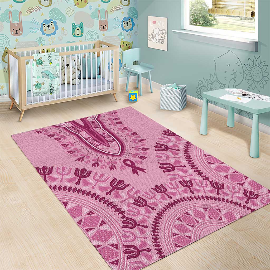 Dashiki Glamorous Pink Area Rug Breast Cancer Awareness - Wonder Print Shop