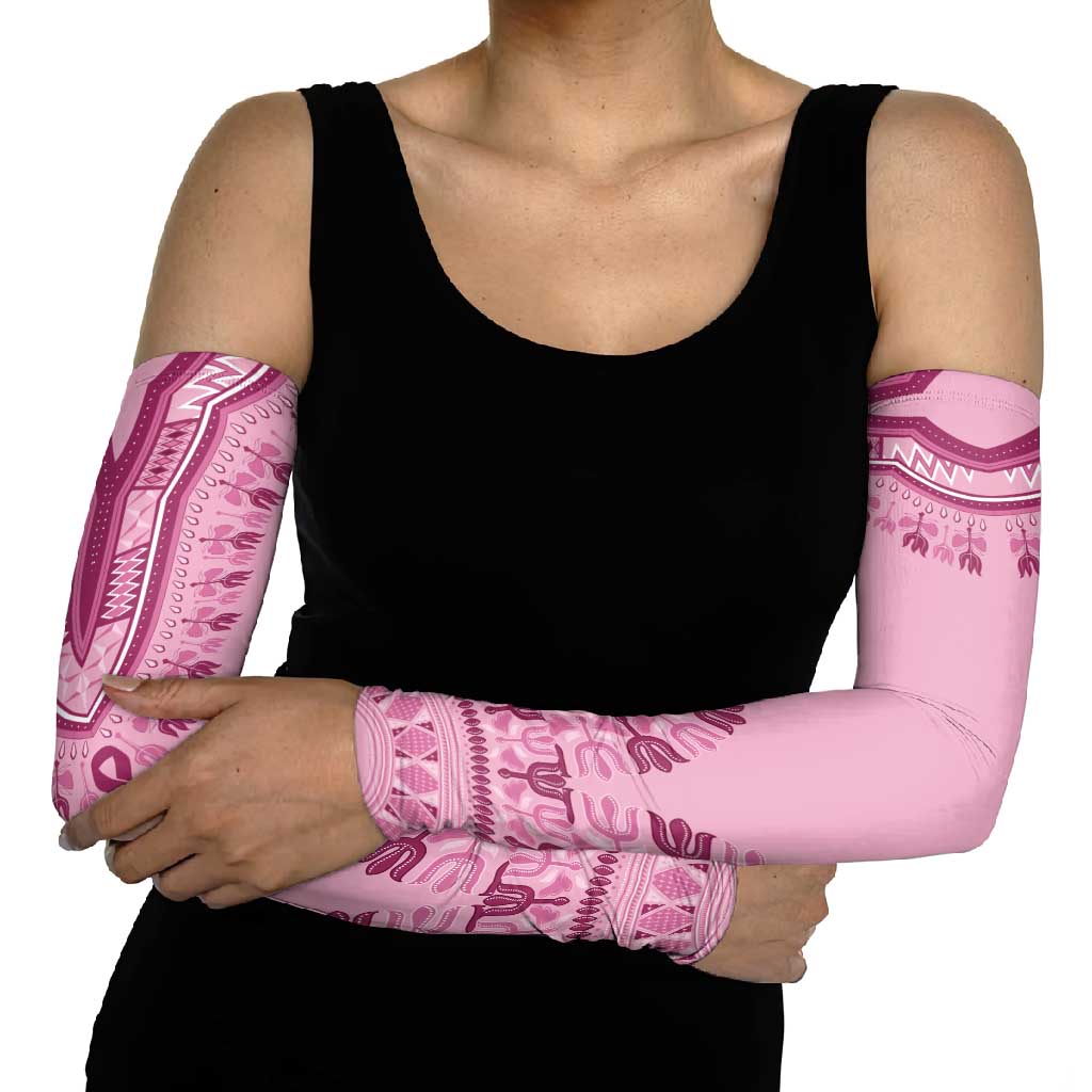 Dashiki Glamorous Pink Arm Sleeves Breast Cancer Awareness - Wonder Print Shop
