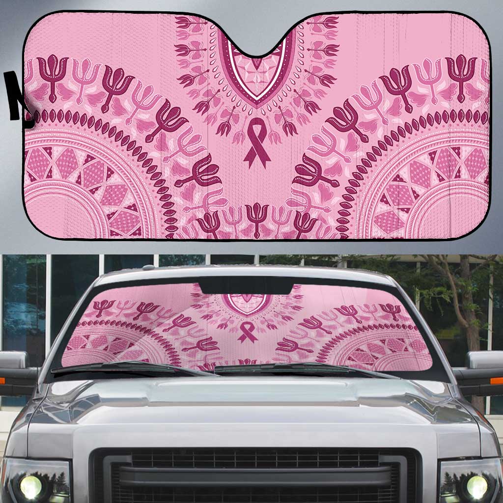 Dashiki Glamorous Pink Auto Sun Shade Breast Cancer Awareness - Wonder Print Shop