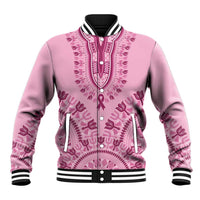 Dashiki Glamorous Pink Baseball Jacket Breast Cancer Awareness - Wonder Print Shop