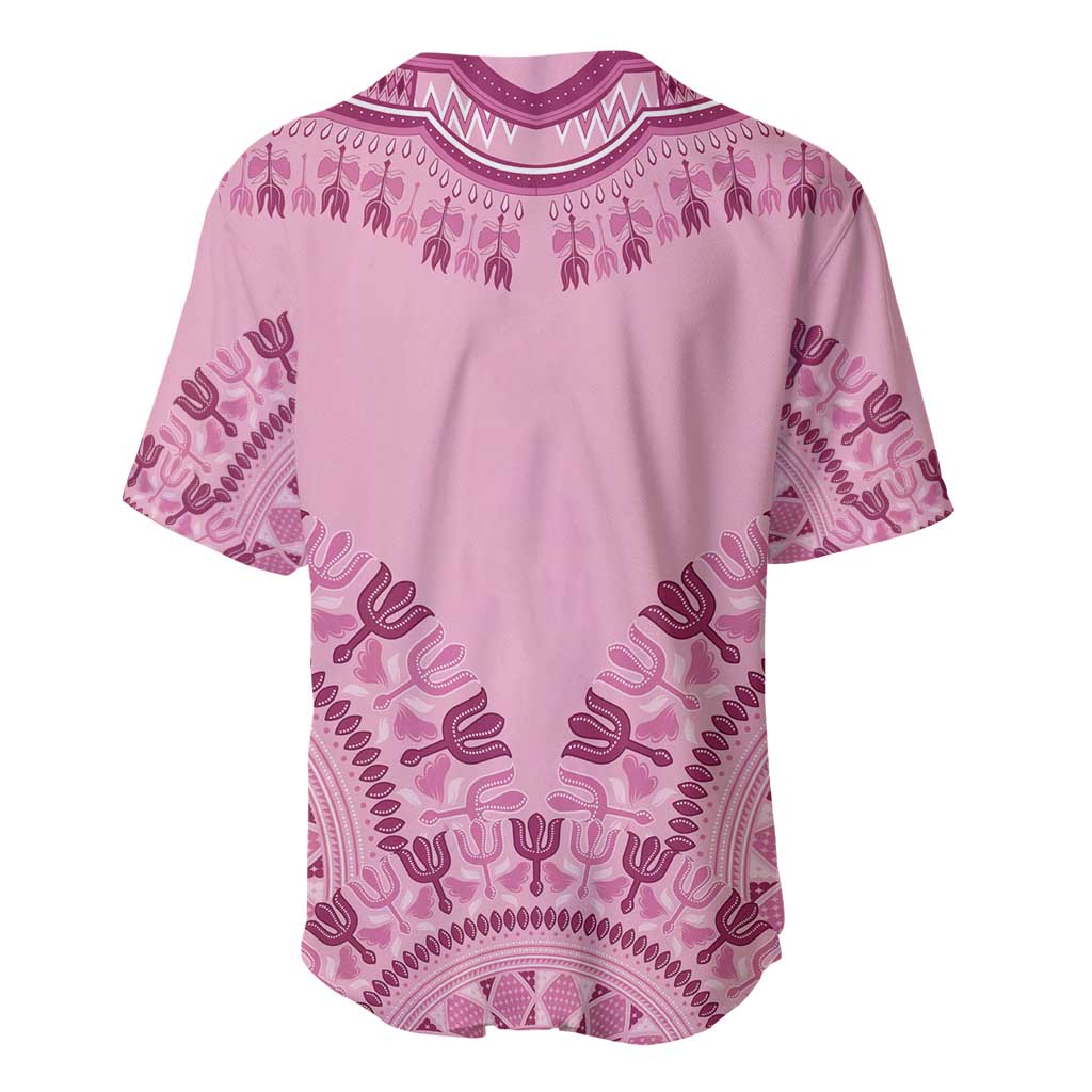 Dashiki Glamorous Pink Baseball Jersey Breast Cancer Awareness - Wonder Print Shop