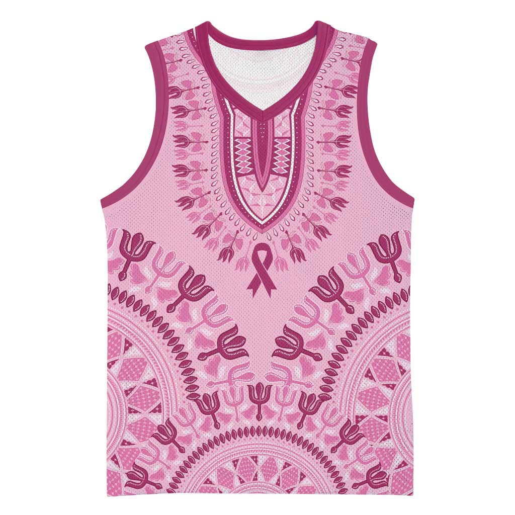 Dashiki Glamorous Pink Basketball Jersey Breast Cancer Awareness - Wonder Print Shop
