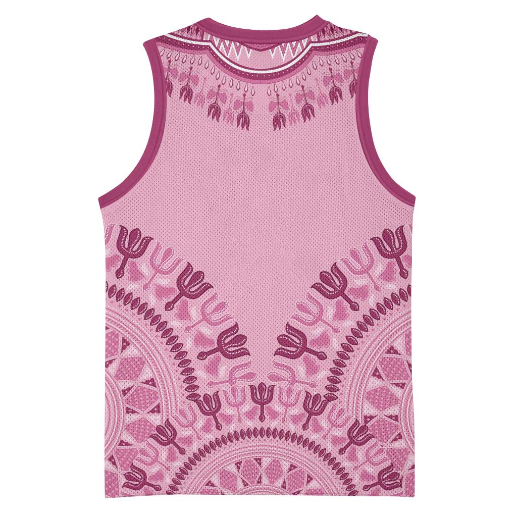 Dashiki Glamorous Pink Basketball Jersey Breast Cancer Awareness - Wonder Print Shop
