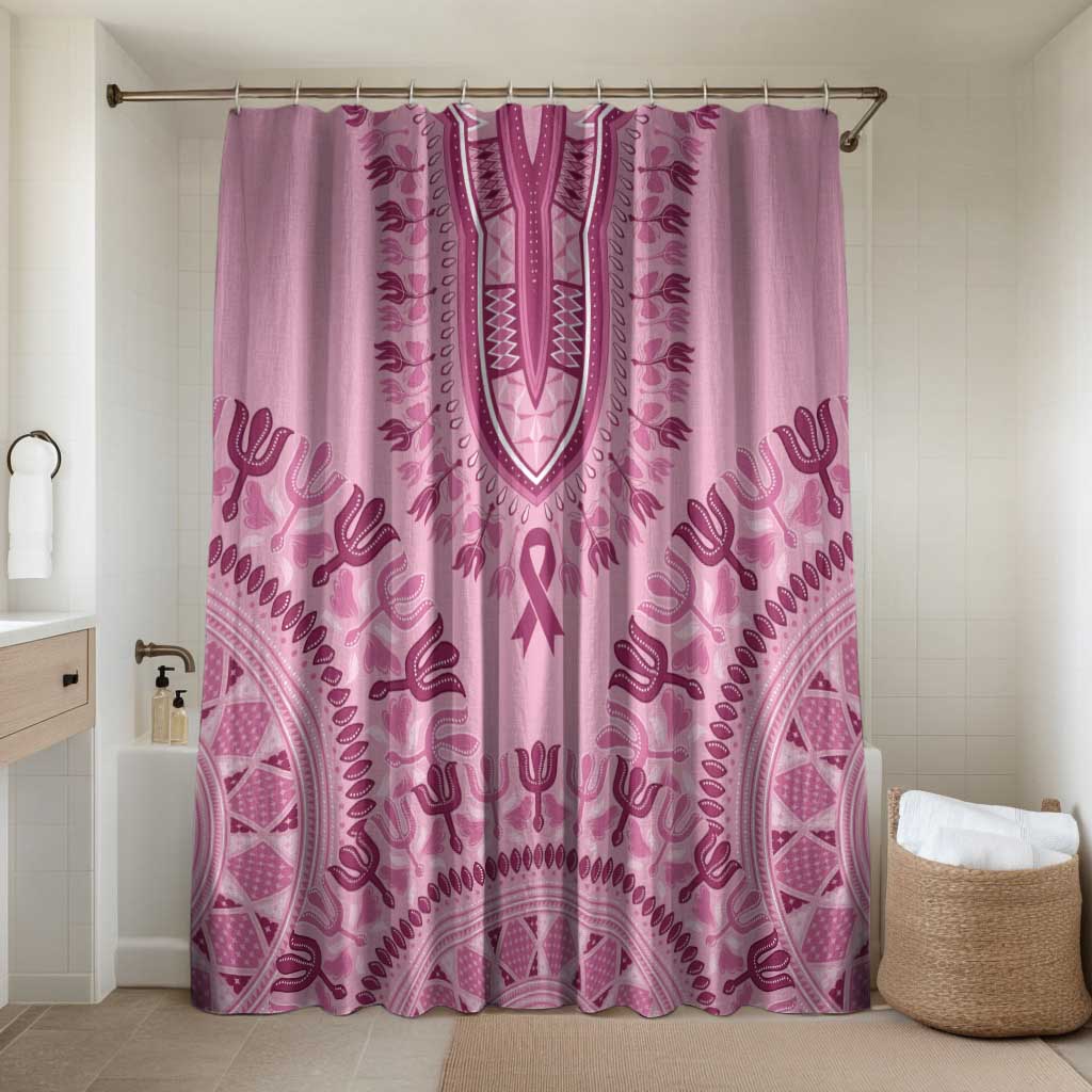 Dashiki Glamorous Pink Bathroom Set Breast Cancer Awareness - Wonder Print Shop