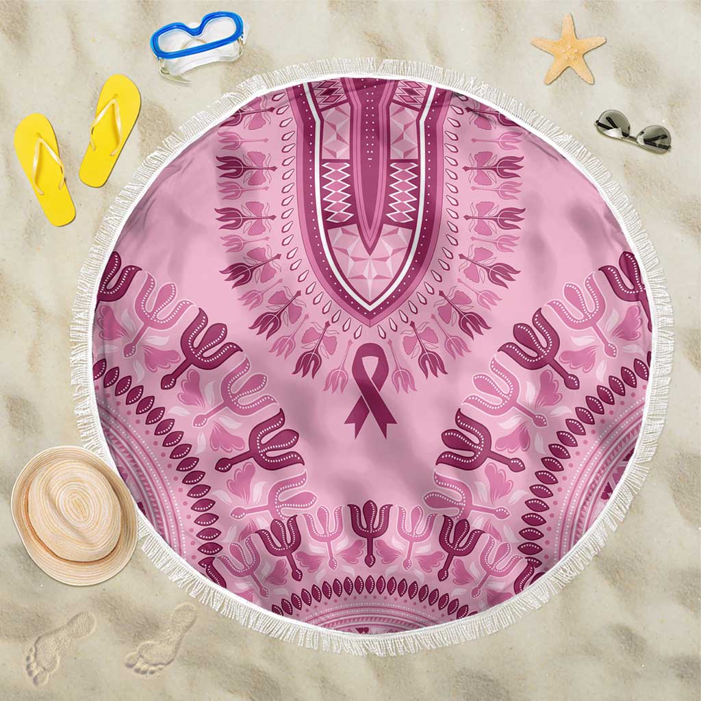 Dashiki Glamorous Pink Beach Blanket Breast Cancer Awareness - Wonder Print Shop