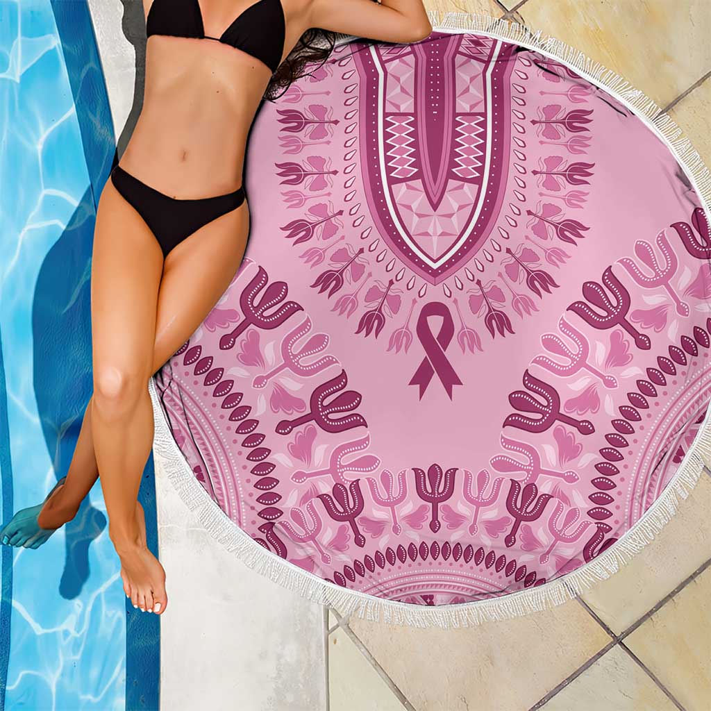 Dashiki Glamorous Pink Beach Blanket Breast Cancer Awareness - Wonder Print Shop