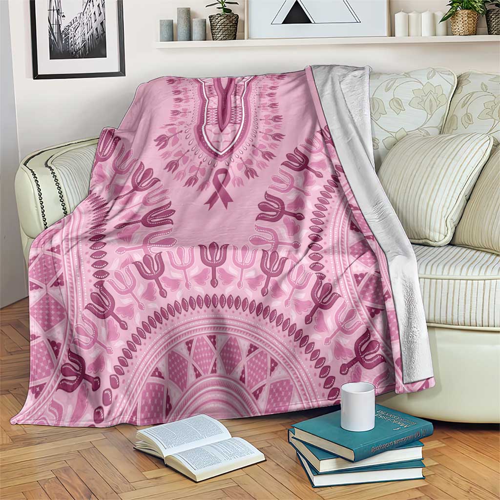 Dashiki Glamorous Pink Blanket Breast Cancer Awareness - Wonder Print Shop