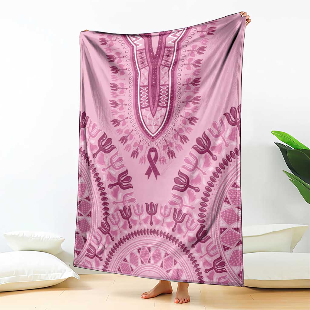 Dashiki Glamorous Pink Blanket Breast Cancer Awareness - Wonder Print Shop