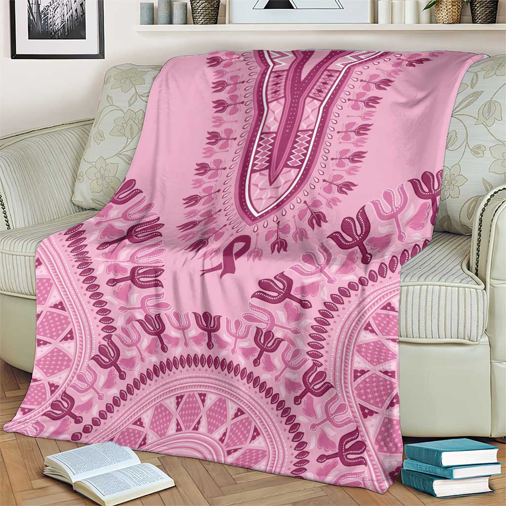 Dashiki Glamorous Pink Blanket Breast Cancer Awareness - Wonder Print Shop