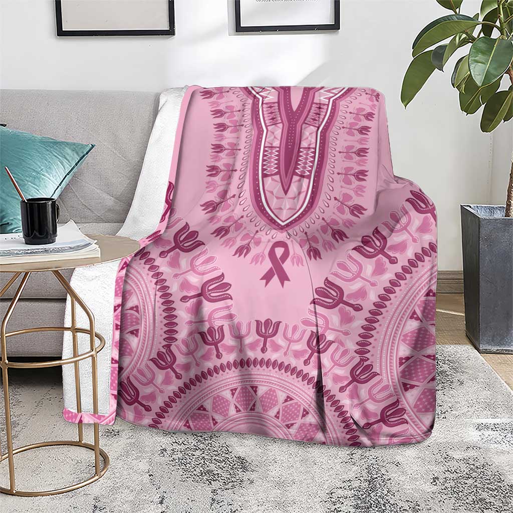 Dashiki Glamorous Pink Blanket Breast Cancer Awareness - Wonder Print Shop