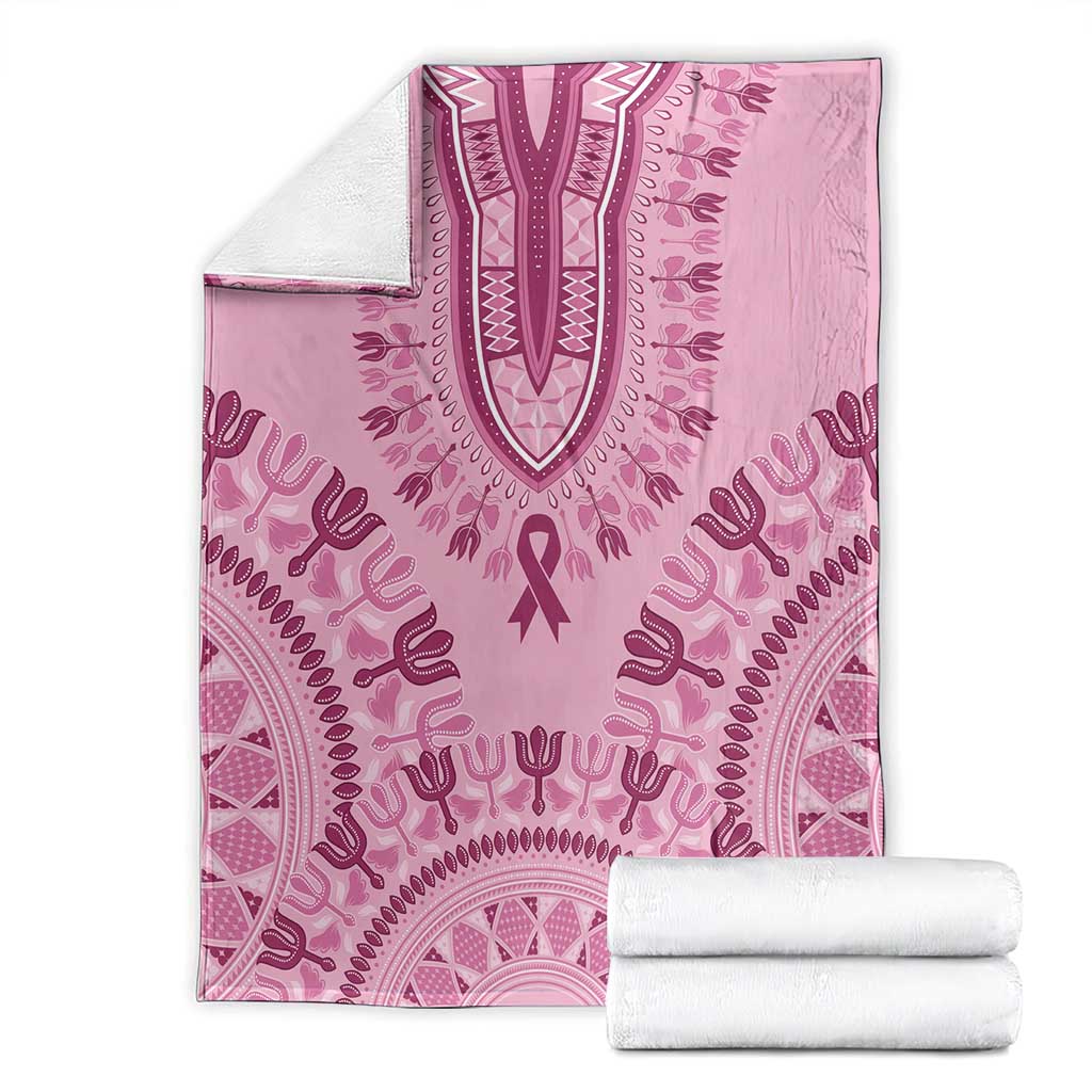 Dashiki Glamorous Pink Blanket Breast Cancer Awareness - Wonder Print Shop