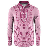 Dashiki Glamorous Pink Button Sweatshirt Breast Cancer Awareness - Wonder Print Shop