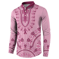 Dashiki Glamorous Pink Button Sweatshirt Breast Cancer Awareness - Wonder Print Shop