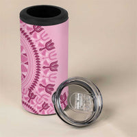 Dashiki Glamorous Pink 4 in 1 Can Cooler Tumbler Breast Cancer Awareness - Wonder Print Shop