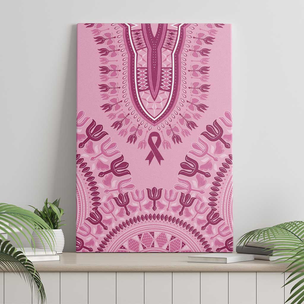 Dashiki Glamorous Pink Canvas Wall Art Breast Cancer Awareness - Wonder Print Shop