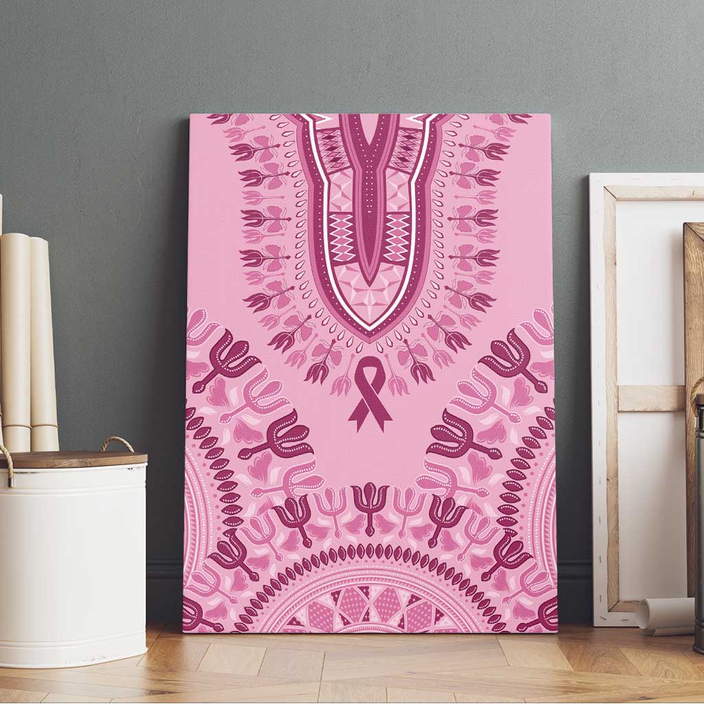Dashiki Glamorous Pink Canvas Wall Art Breast Cancer Awareness - Wonder Print Shop