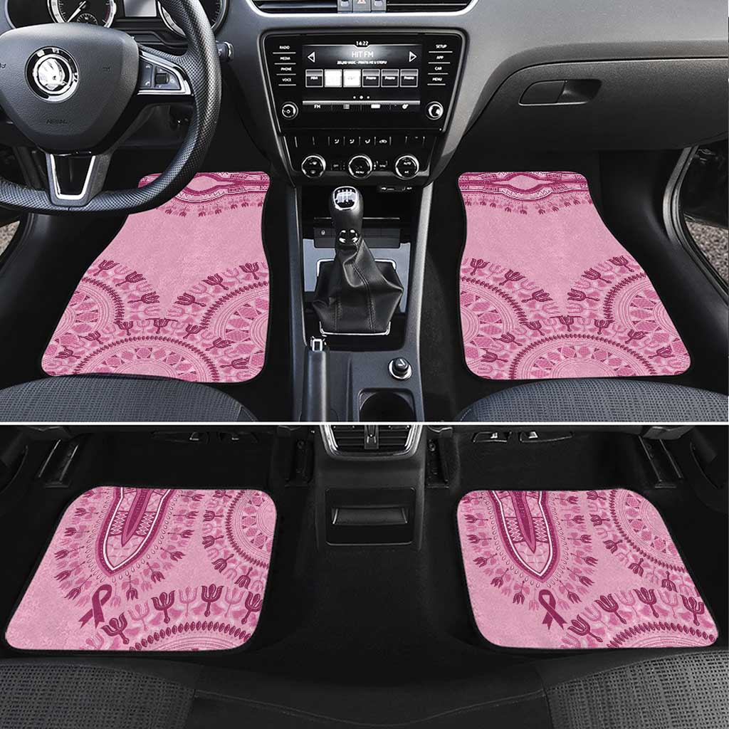 Dashiki Glamorous Pink Car Mats Breast Cancer Awareness - Wonder Print Shop
