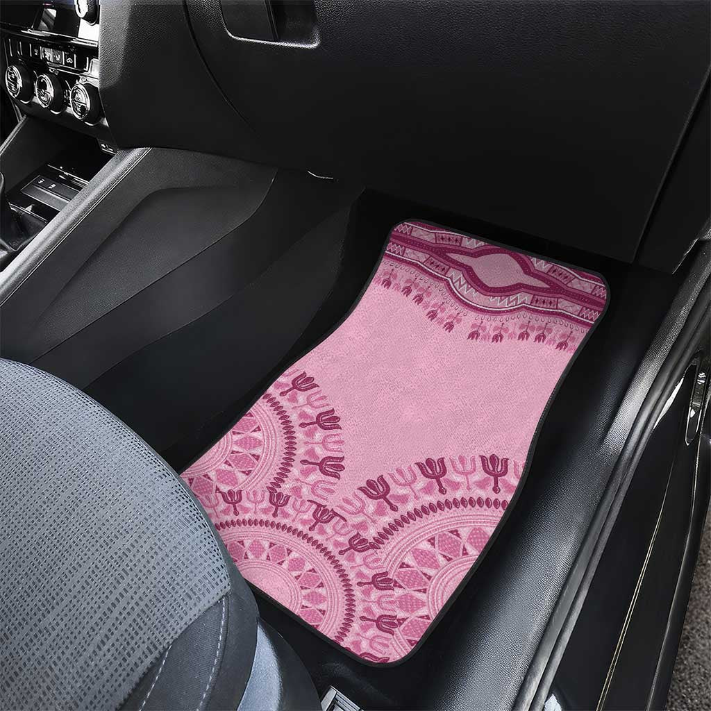 Dashiki Glamorous Pink Car Mats Breast Cancer Awareness - Wonder Print Shop