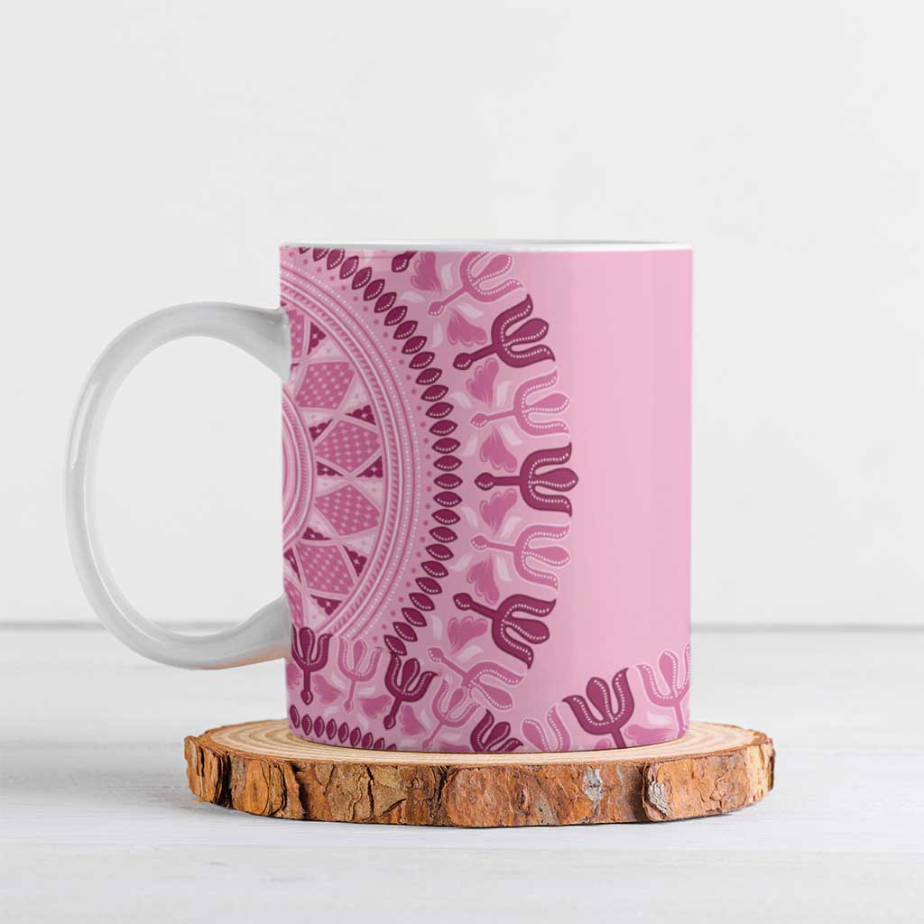 Dashiki Glamorous Pink Ceramic Mug Breast Cancer Awareness - Wonder Print Shop